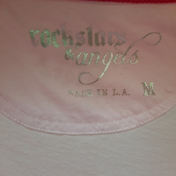 Rockstars & Angles Los Angeles Pink Graphic Bambi Deer Short Sleeve Top - Picture 9 of 9